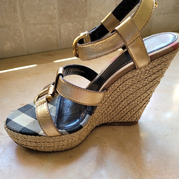 Burberry Haymarket Check Wedge Espadrille - Picture 5 of 16
